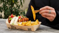 Boxen>DUNI Alga Schale Rechteckig 160 x 85 x 40 mm Braun