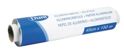 Aluminiumfolien>DUNI Aluminiumfolie, Nachfüllrolle 0,45 x 150 m, 12 µ Silber