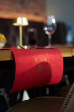 Tischläufer>DUNI Bio cel® Tête-à-Tête-Tischläufer 0,4 x 24 m Stargazing Red