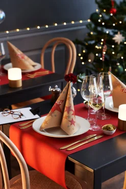 Tischläufer>DUNI Bio cel® Tête-à-Tête-Tischläufer 0,4 x 24 m Rot