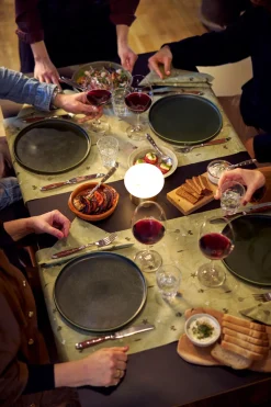 Tischläufer>DUNI Bio cel® Tête-à-Tête-Tischläufer 0,4 x 24 m Noel Pistachio