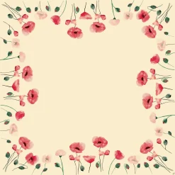 Hussen>DUNI Bio cel®-Mitteldecke 84 x 84 cm Poppy Charm