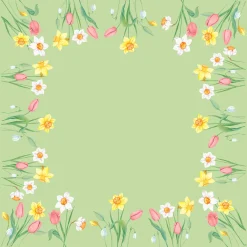 Hussen>DUNI Bio cel®-Mitteldecke 84 x 84 cm Spring Melody