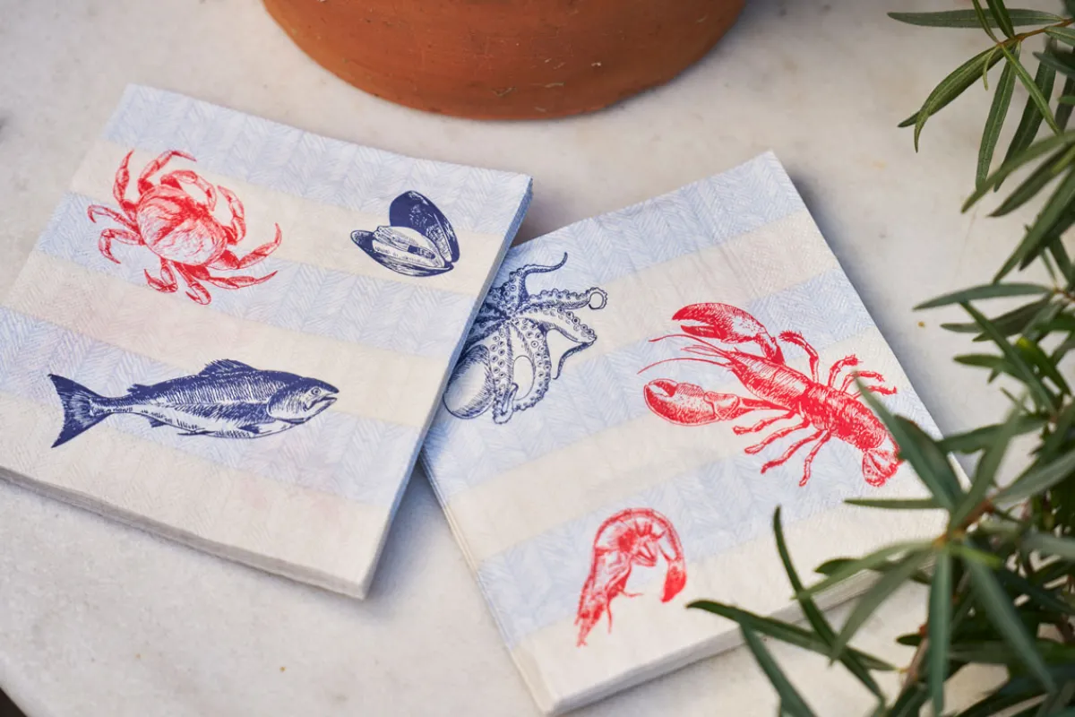 Servietten Im Dinnerformat>DUNI Bio soft® Serviette 40 x 40 cm Sea Delights