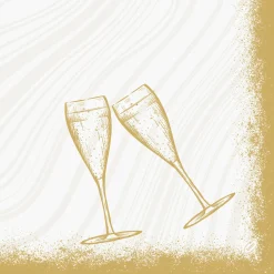 Servietten Im Dinnerformat>DUNI Bio soft® Serviette 40 x 40 cm Sparkly cheers wh