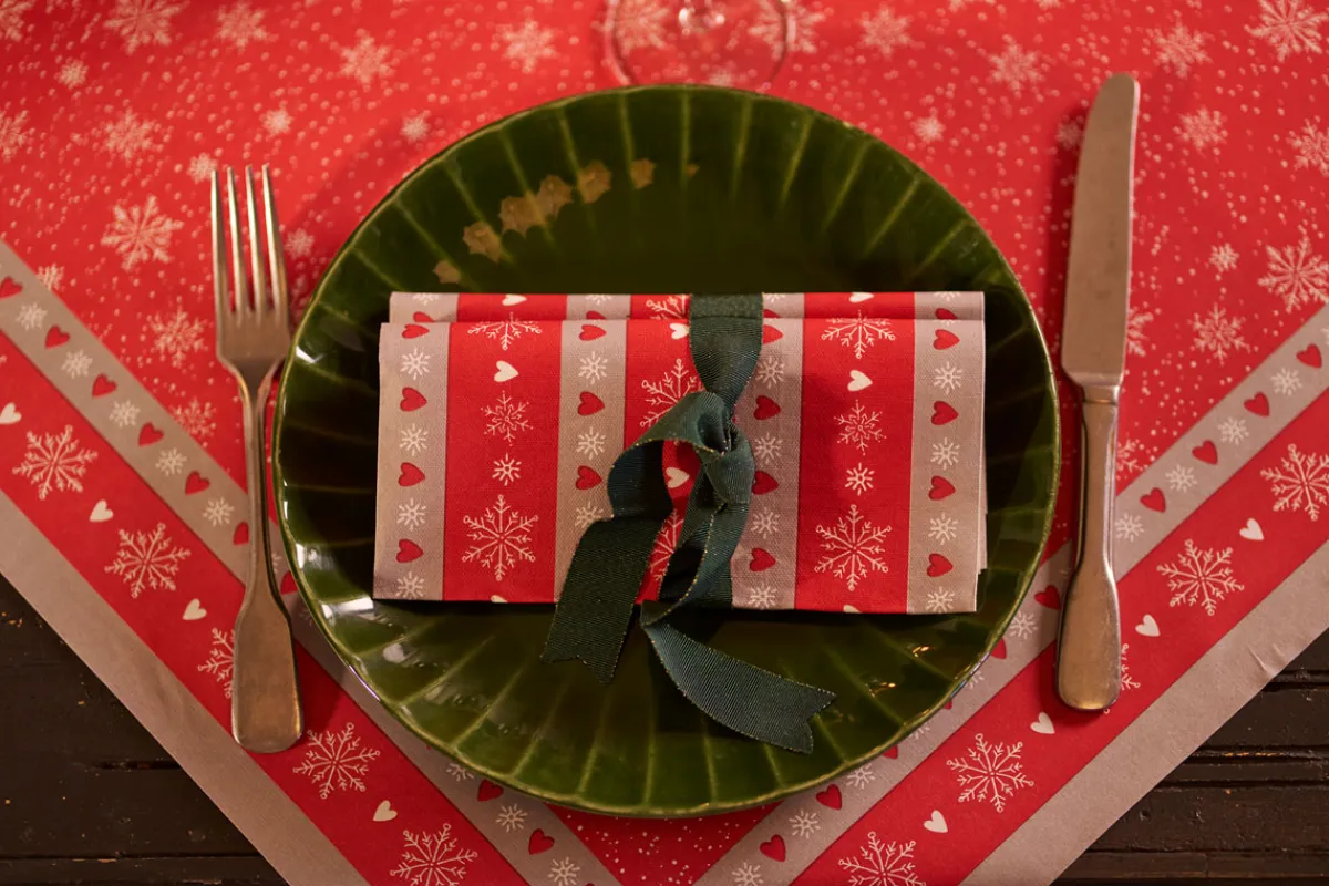 Servietten Im Dinnerformat>DUNI Bio soft® Serviette 40 x 40 cm Winter Flakes Hearts