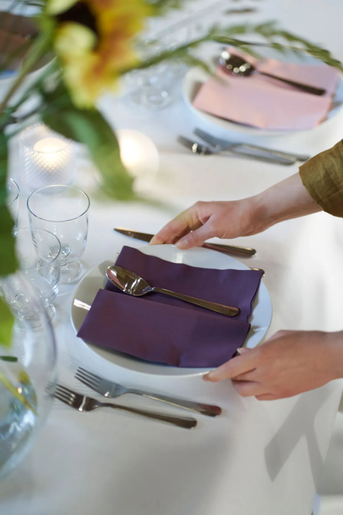 Servietten Im Dinnerformat>DUNI Bio soft® Serviette 40 x 40 cm Plum