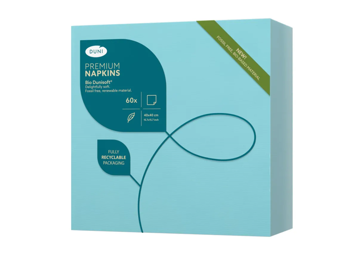 Servietten Im Dinnerformat>DUNI Bio soft® Serviette 40 x 40 cm Mint Blue