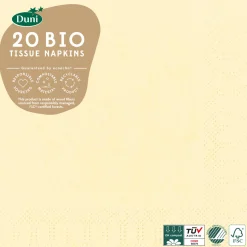 Servietten Im Lunchformat>DUNI Bio Tissue-Serviette 33 x 33 cm Cream 3-lagig