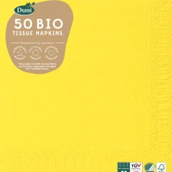 Servietten Im Dinnerformat>DUNI Bio Tissue-Serviette 40 x 40 cm Gelb 3-lagig