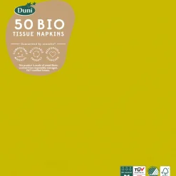 Servietten Im Dinnerformat>DUNI Bio Tissue-Serviette 40 x 40 cm Kiwi 3-lagig