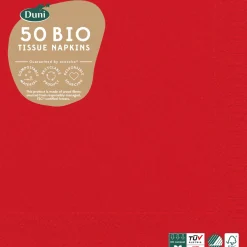 Servietten Im Lunchformat>DUNI Bio Tissue-Serviette 33 x 33 cm Rot 3-lagig