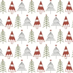 Cocktailservietten>PAPER + DESIGN Bio Tissue-Serviette 24 x 24 cm Fun trees Red 3-lagig