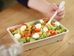 Boxen>DUNI Box Bagasse 1200 ml Braun ungeteilt