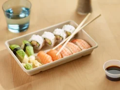 Boxen>DUNI Box Bagasse 850 ml Braun ungeteilt