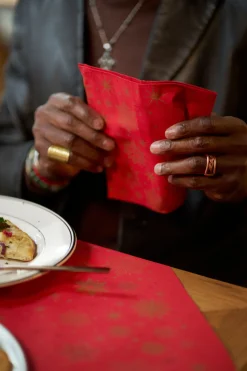 Servietten Im Dinnerformat>DUNI Classic-Serviette 40 x 40 cm Stargazing Red