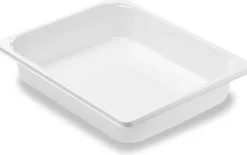 Siegelschalen>DUNIFORM CPET-Schale ½ GN 325 x 265 x 60 mm Weiß ungeteilt