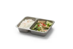 Siegelschalen>DUNIFORM CPET-Schale 225 x 175 x 43 mm Grau 2-Teilung