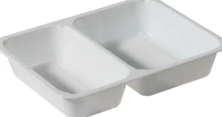 Siegelschalen>DUNIFORM CPET-Schale 225 x 175 x 43 mm Weiß 2-Teilung