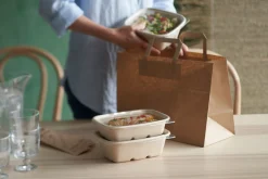 Boxen>DUNI Cube Schale quadratisch 1200 ml Braun ungeteilt