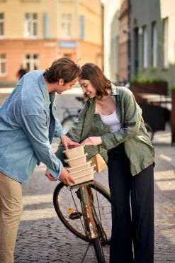 Boxen>DUNI Cube Schale quadratisch 900 ml Braun ungeteilt