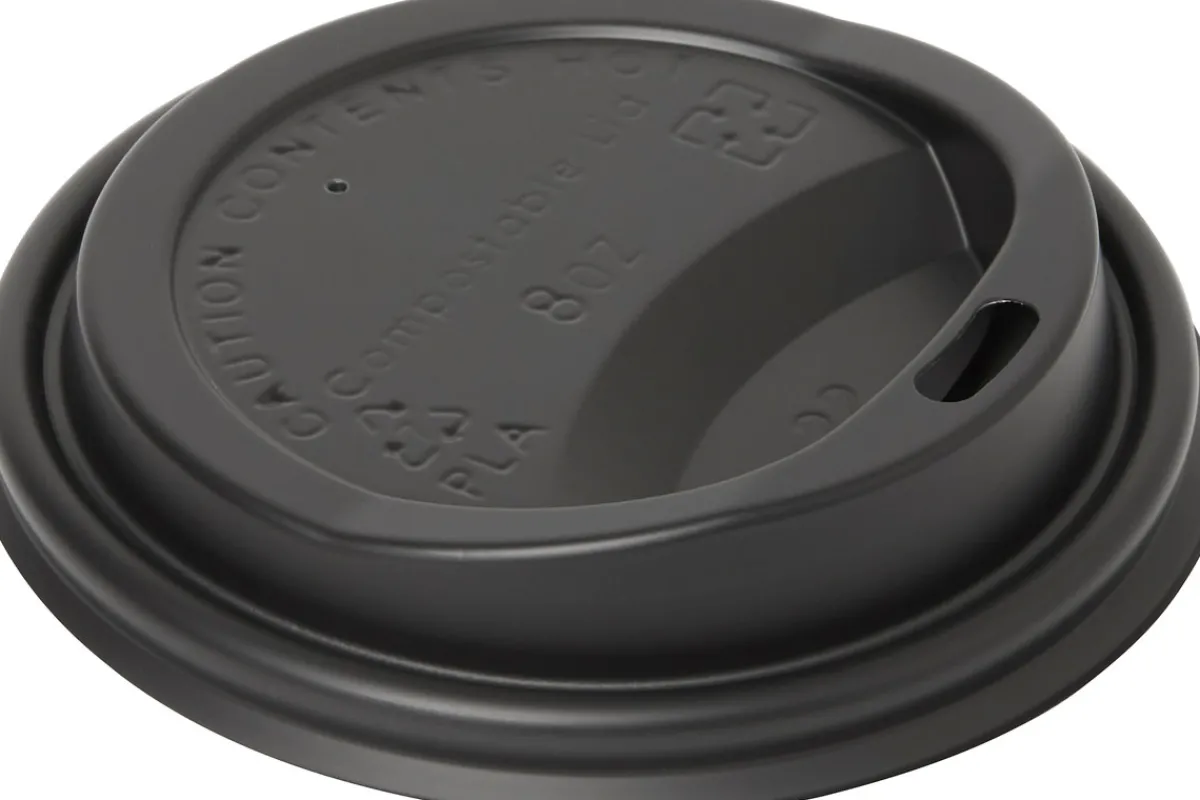 Pappbecher Und -Gläser>DUNI Deckel für 182574/182575 18/24 cl Schwarz