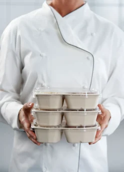 Siegelschalen>DUNIFORM Deckel für PP-Menüschale HMR 221 x 154 x 14 mm Transparent