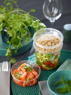 Boxen>DUNI Deli-Schale Crystal 500 ml Transparent ungeteilt