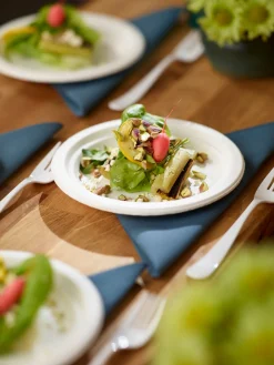 Bagasse Teller & Schalen>DUNI Dessertteller Ø 17 cm Weiß