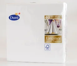 Servietten Im Dinnerformat>DUNI Elegance®-Serviette Lily 48 x 48 cm Weiß