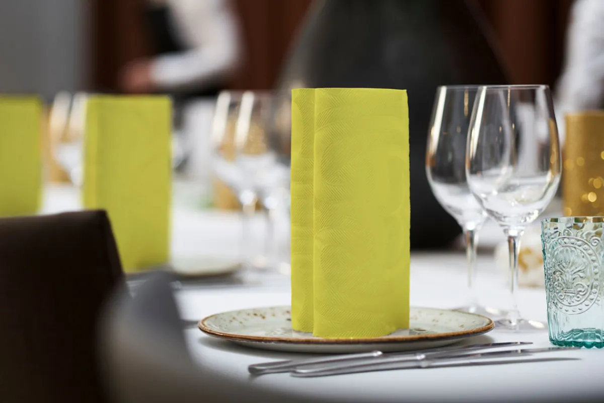 Servietten Im Dinnerformat>DUNI Elegance®-Serviette Lily 40 x 40 cm Kiwi