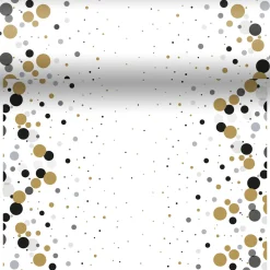 Tischläufer>DUNI cel® 3 in 1 0,4 x 4,8 m Festive Bubbles Black