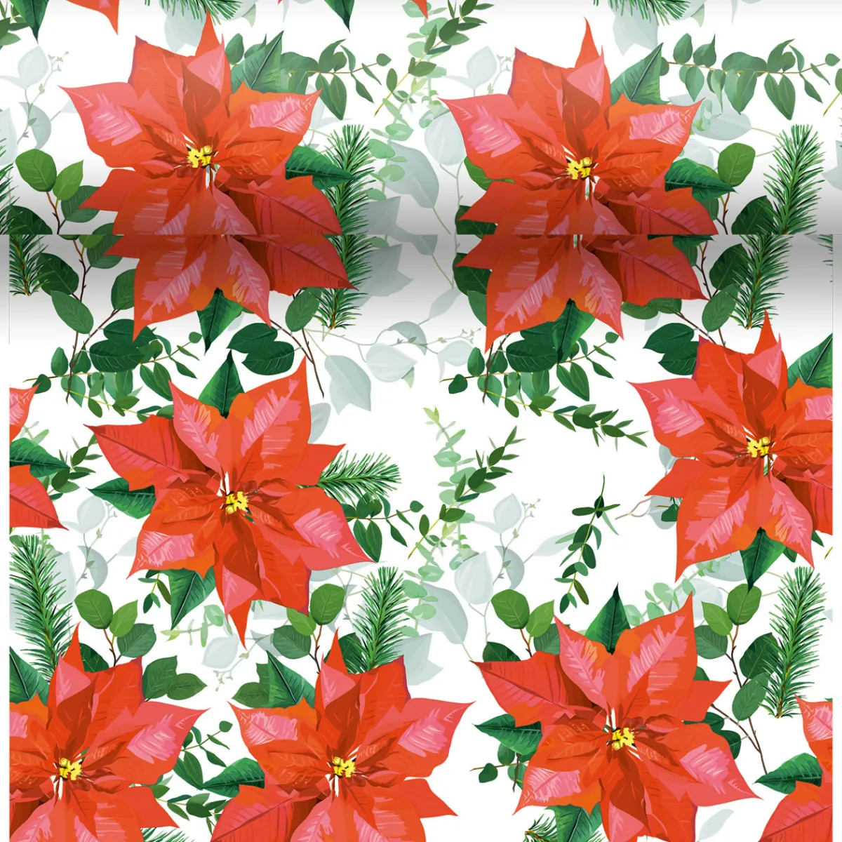 Tischläufer>PAPER + DESIGN Dunicel® 3 in 1 0,4 x 4,8 m Floral Christmas