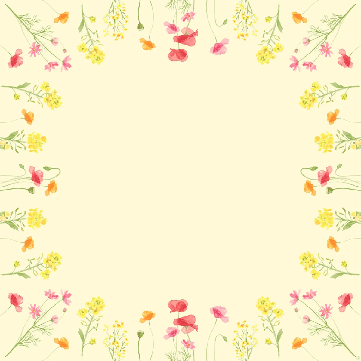 Hussen>DUNI cel® Mitteldecke 84 x 84 cm Poppy Field