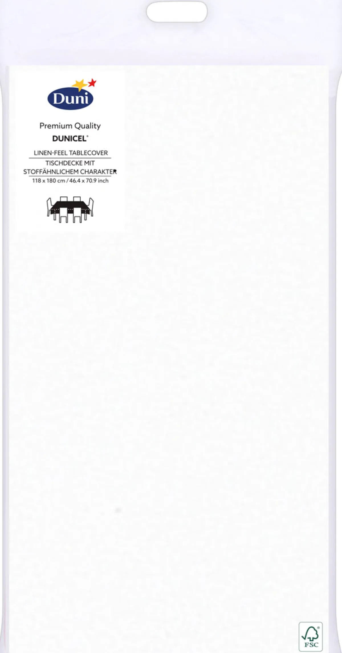 Tischdecken>DUNI cel® Tischdecke 118 x 180 cm Weiß