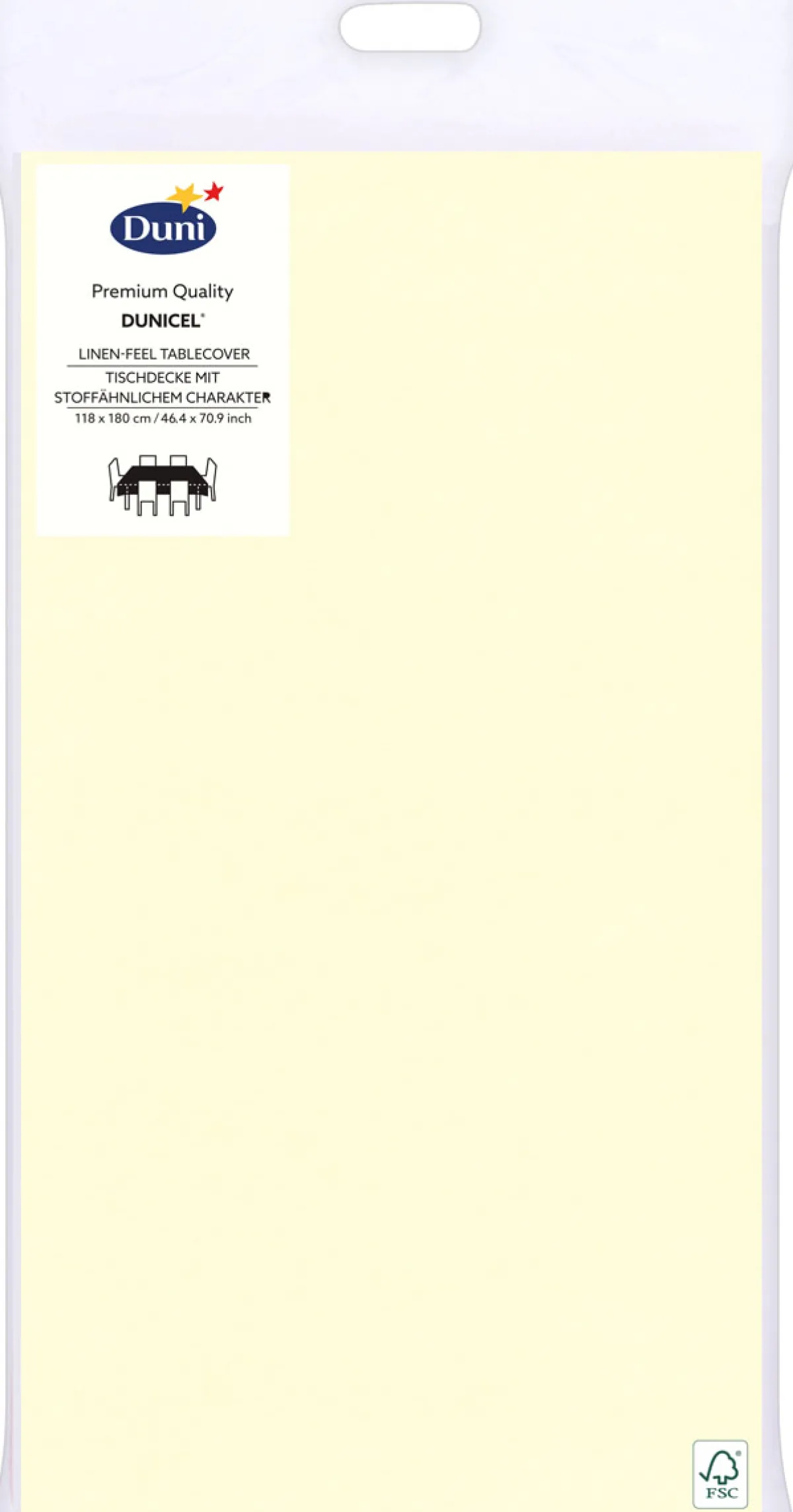 Tischdecken>DUNI cel® Tischdecke 118 x 180 cm Cream