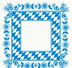 Hussen>DUNI cel®-Mitteldecke 84 x 84 cm Bayernraute