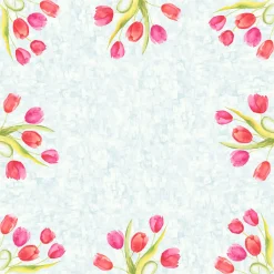 Hussen>DUNI cel®-Mitteldecke 84 x 84 cm Painted Tulips