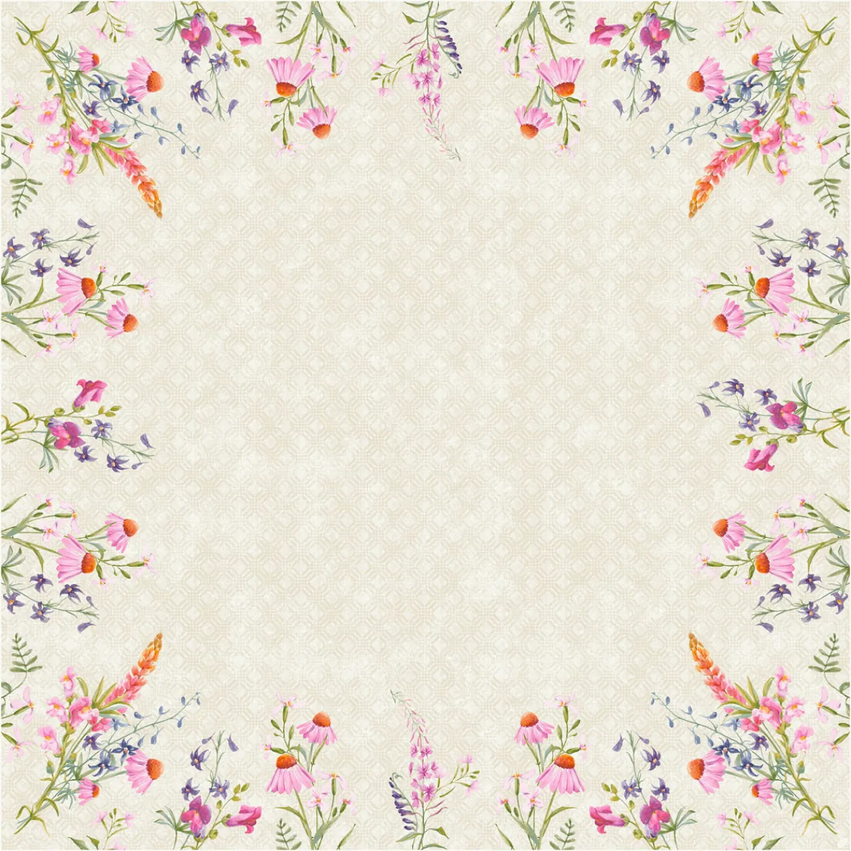 Hussen>DUNI cel®-Mitteldecke 84 x 84 cm Floret