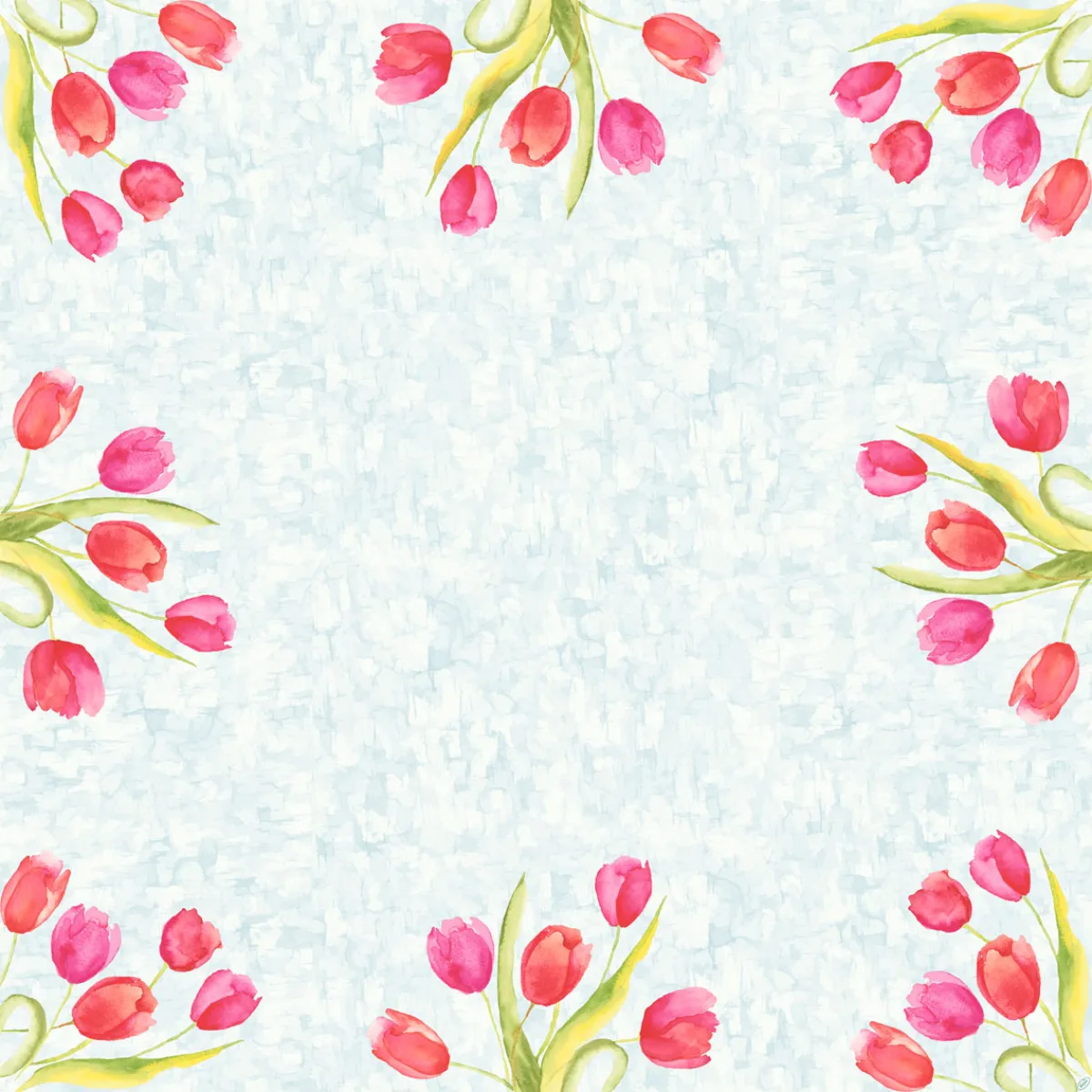 Hussen>DUNI cel®-Mitteldecke 84 x 84 cm Painted Tulips