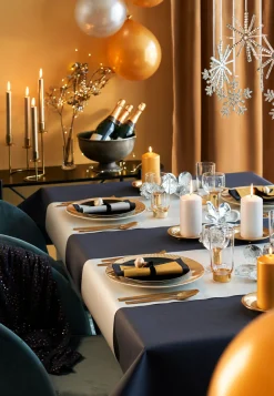 Tischläufer>DUNI silk® Tête-à-Tête-Tischläufer 0,4 x 24 m Metallic Silver