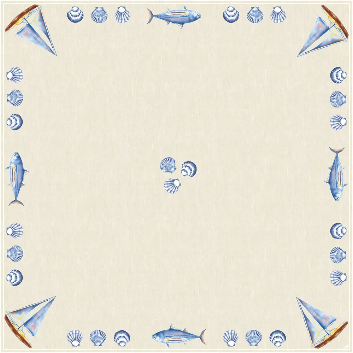 Hussen>DUNI silk®-Mitteldecke 84 x 84 cm Tide