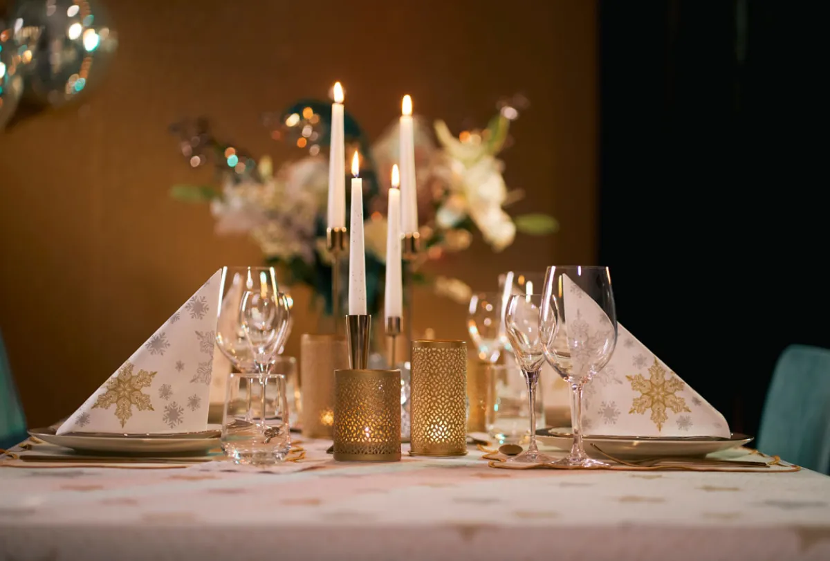 Servietten Im Dinnerformat>DUNI soft®-Serviette 40 x 40 cm Snowstars White