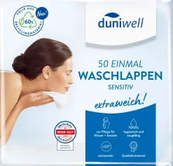 Duniwell Hygieneprodukte>DUNI Einmal Waschlappen sensitiv Weiß