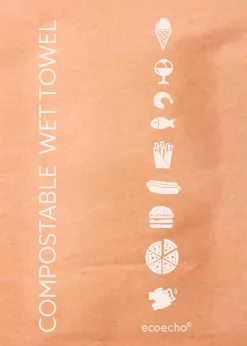 Feuchttücher>DUNI Erfrischungstücher 50 x 70 mm eco Brown