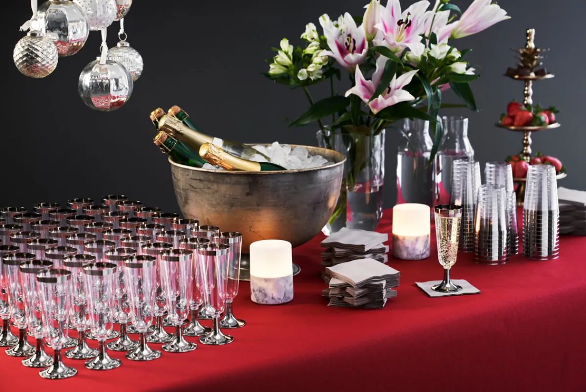 Tischdecken>DUNI Evolin®-Tischdecke 127 x 220 cm Bordeaux