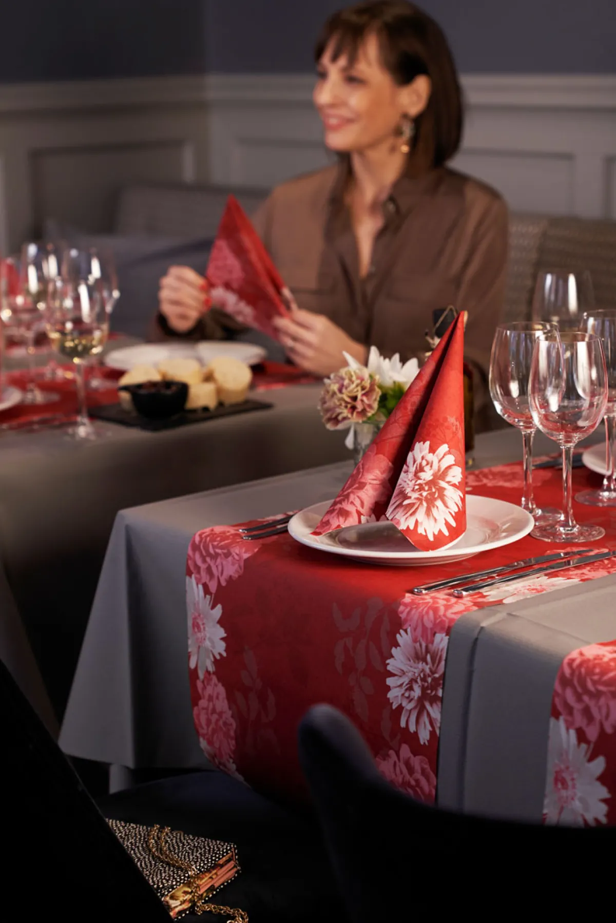 Tischdecken>DUNI Evolin®-Tischdecke 127 x 127 cm Greige