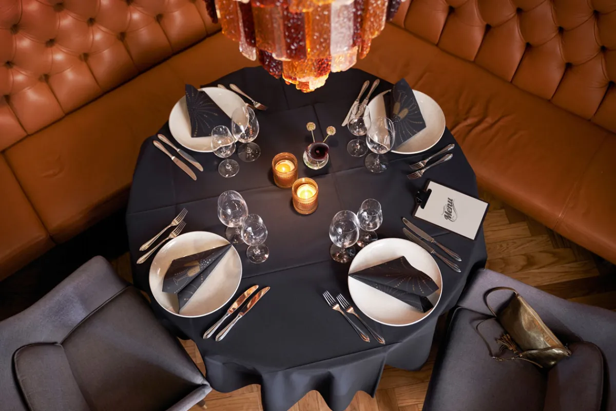 Tischdecken>DUNI Evolin®-Tischdecke rund Ø 240 cm Schwarz