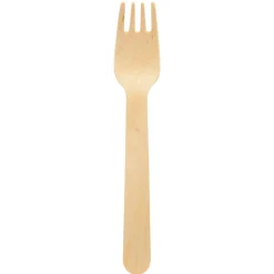 Holzbesteck>DUNI Gabel, 160 mm 16 cm Natürlich