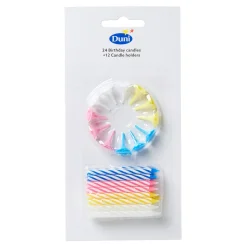 Geburtstagskerzen>DUNI Geburtstagskerzen, sortiert 60 mm 6 Min.